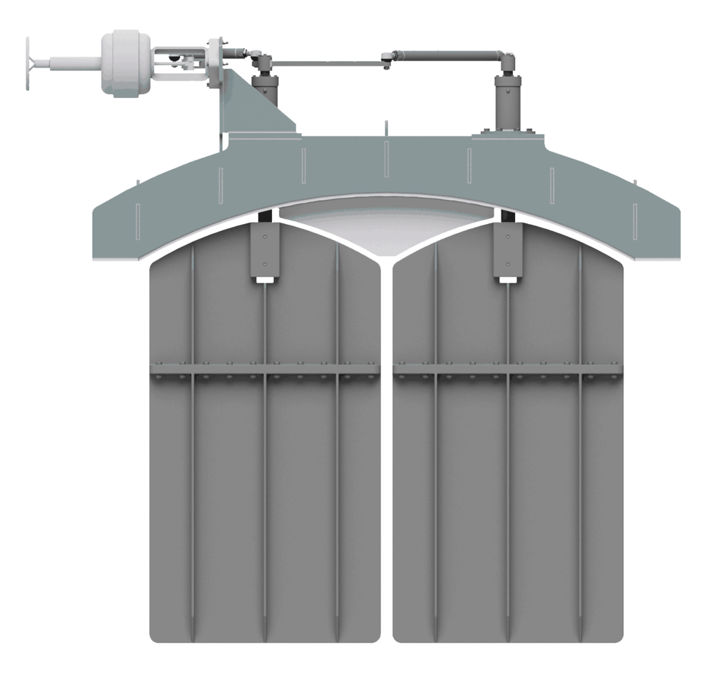 furnace pressure control damper model twin bladed