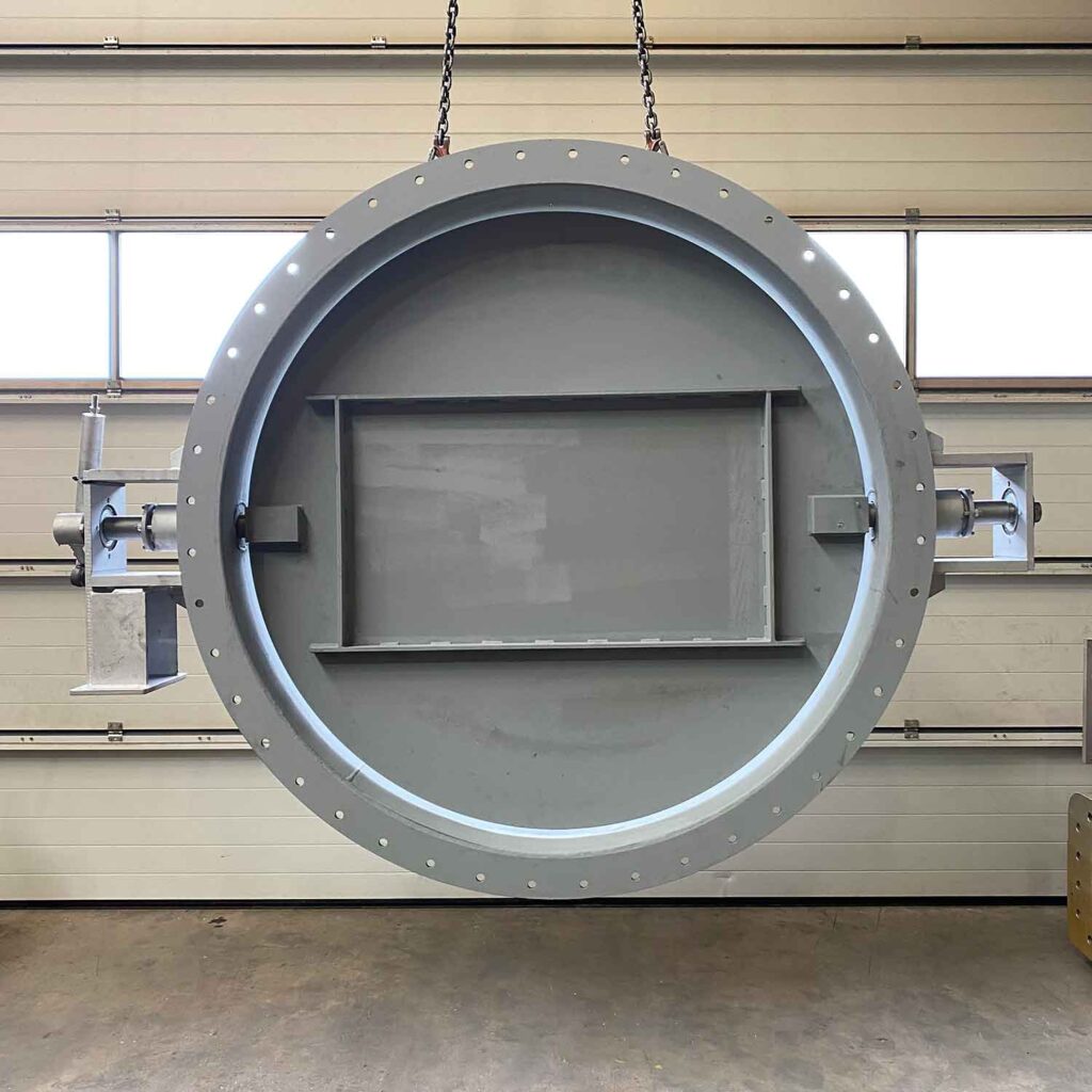 Furnace pressure control dampers butterfly valves